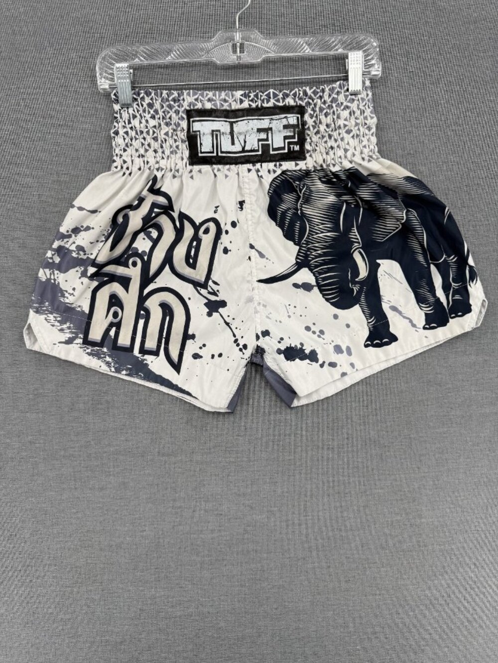 TUFF Muay Thai Kickboxing Shorts Mens M 4" Elephant MMA Boxing